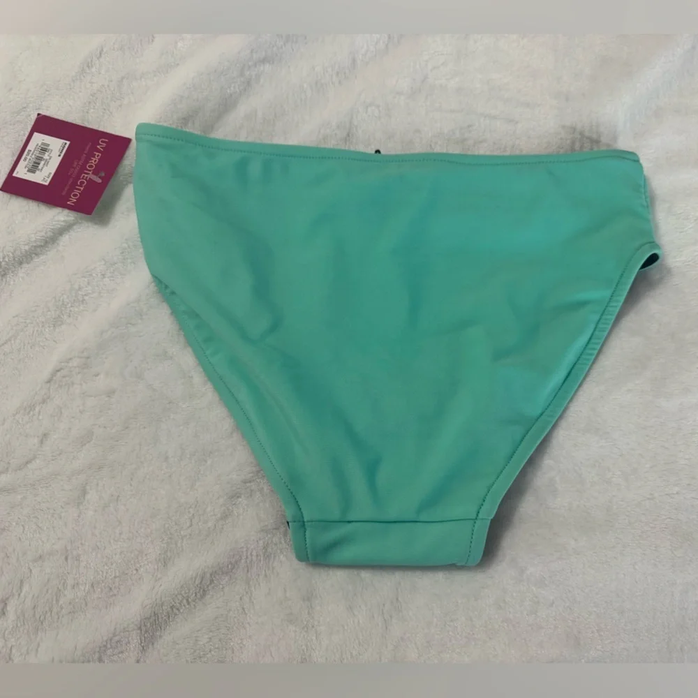 SO Girls Reversible Solid Mint/Black Swimsuit Bottoms Size 12